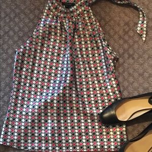 My Michelle Vintage Inspired Polka Dot Blouse Sz L